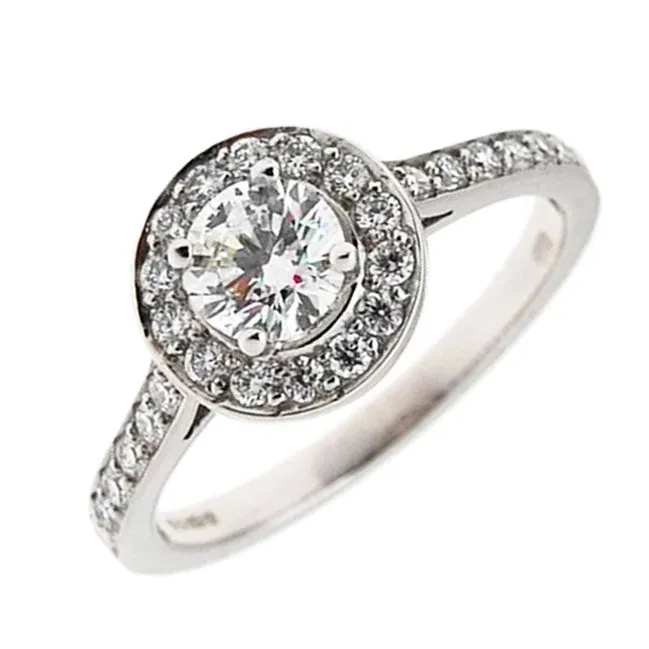 18ct Diamond Halo Ring