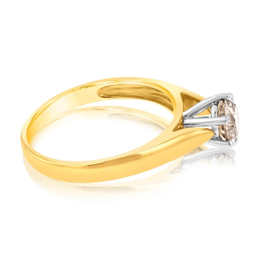 18ct Yellow Gold 1.00 Carat Australian Diamond Solitaire