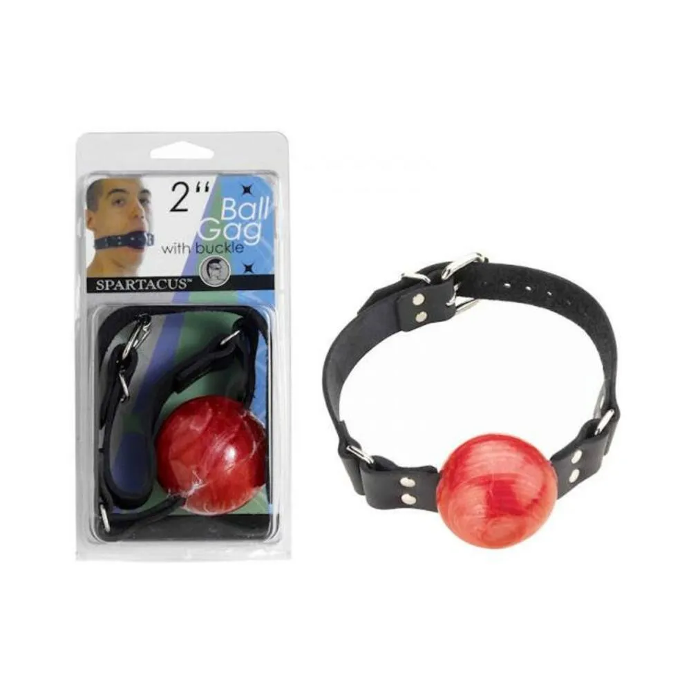 2IN RED BALL GAG W/BUCKLE