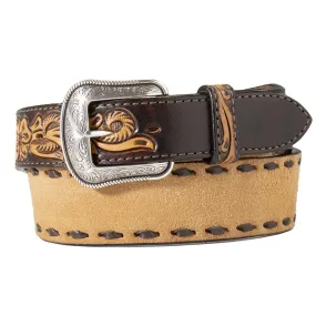 3D Men's Roughout Floral Belt