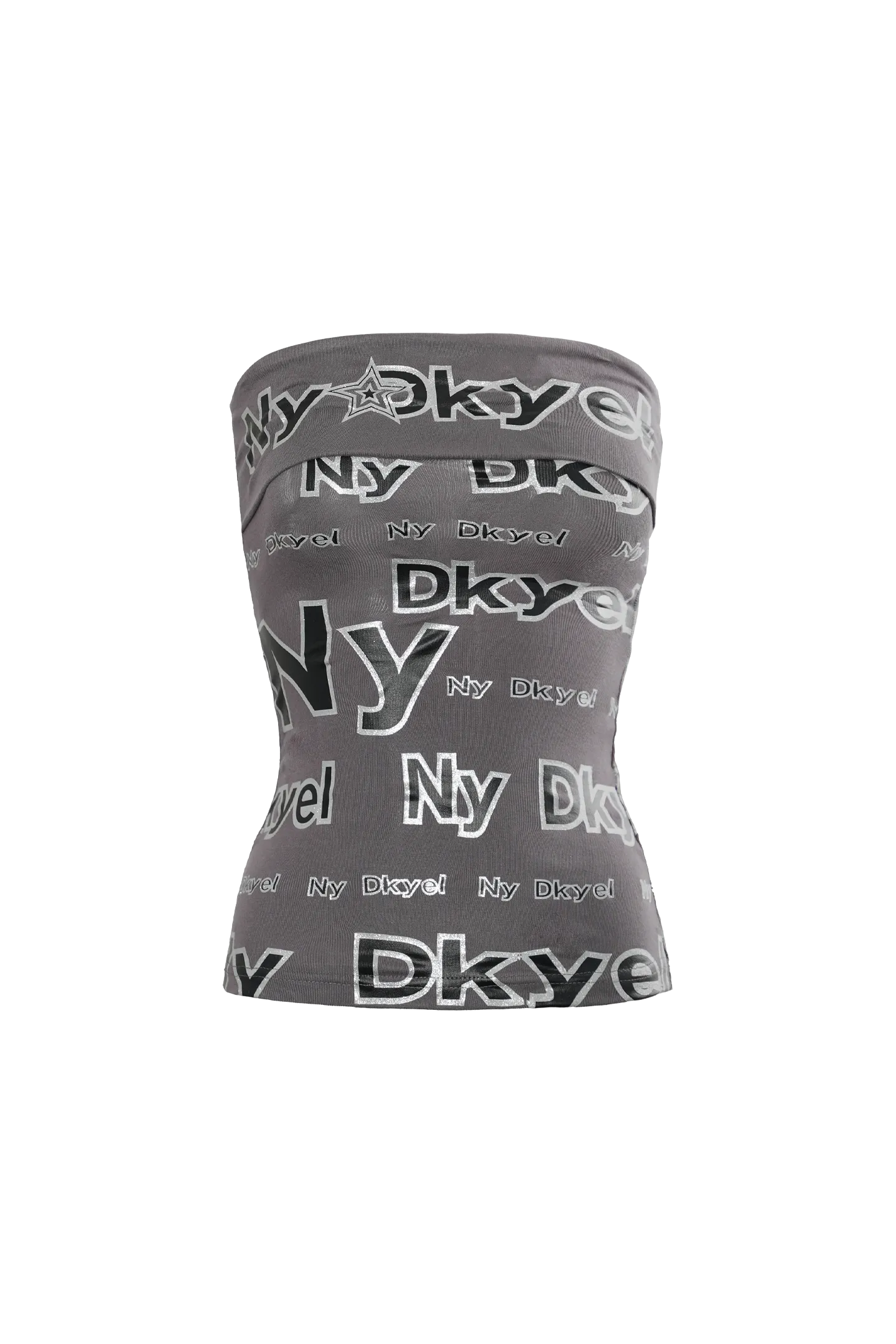 3M Reflective Full-print Logo Waist-hugging Tube Top