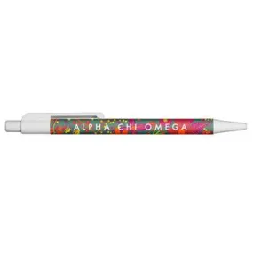 Alpha Chi Omega Sorority Floral Pen - Alexandra Co. a3011