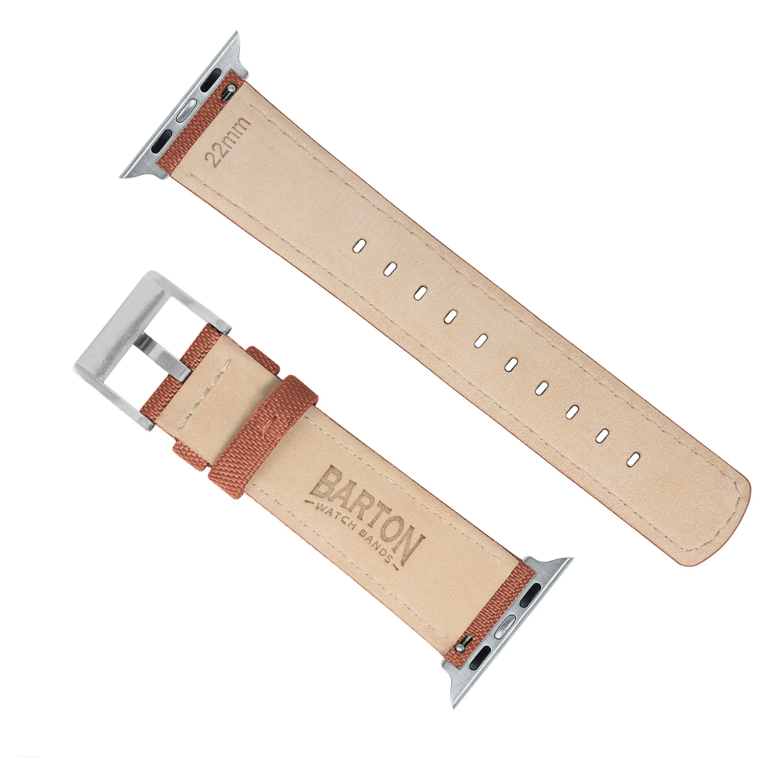 Apple Watch Copper Orange Sailcloth Watch Band