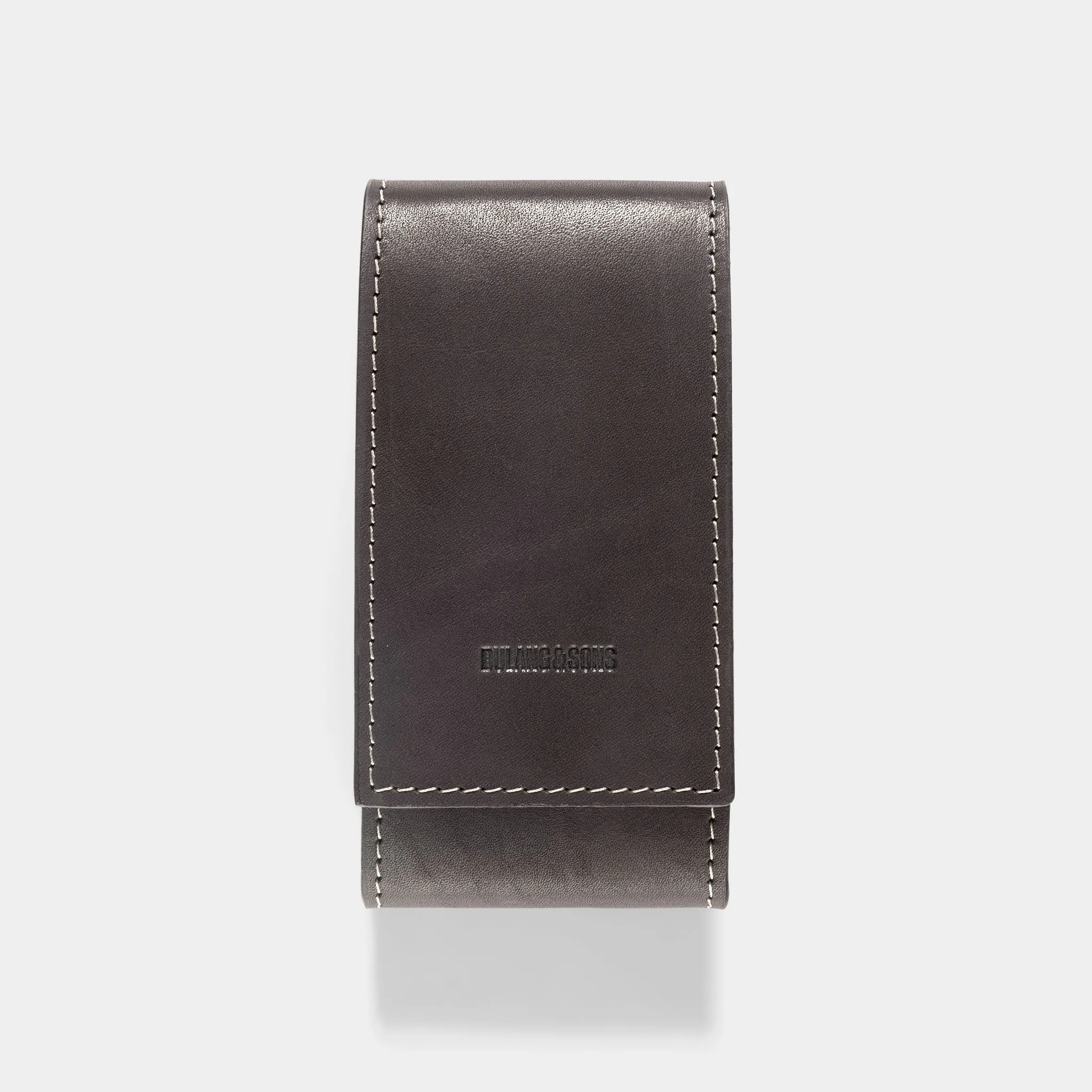 Barenia Dark Brown Leather Watch Pouch