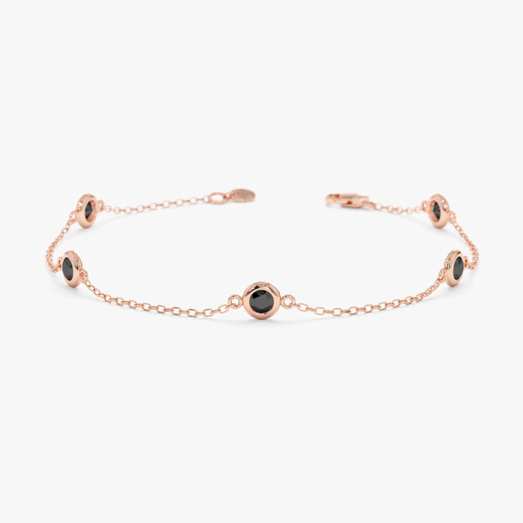 Black Diamond Station Bracelet, Tanya