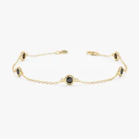 Black Diamond Station Bracelet, Tanya