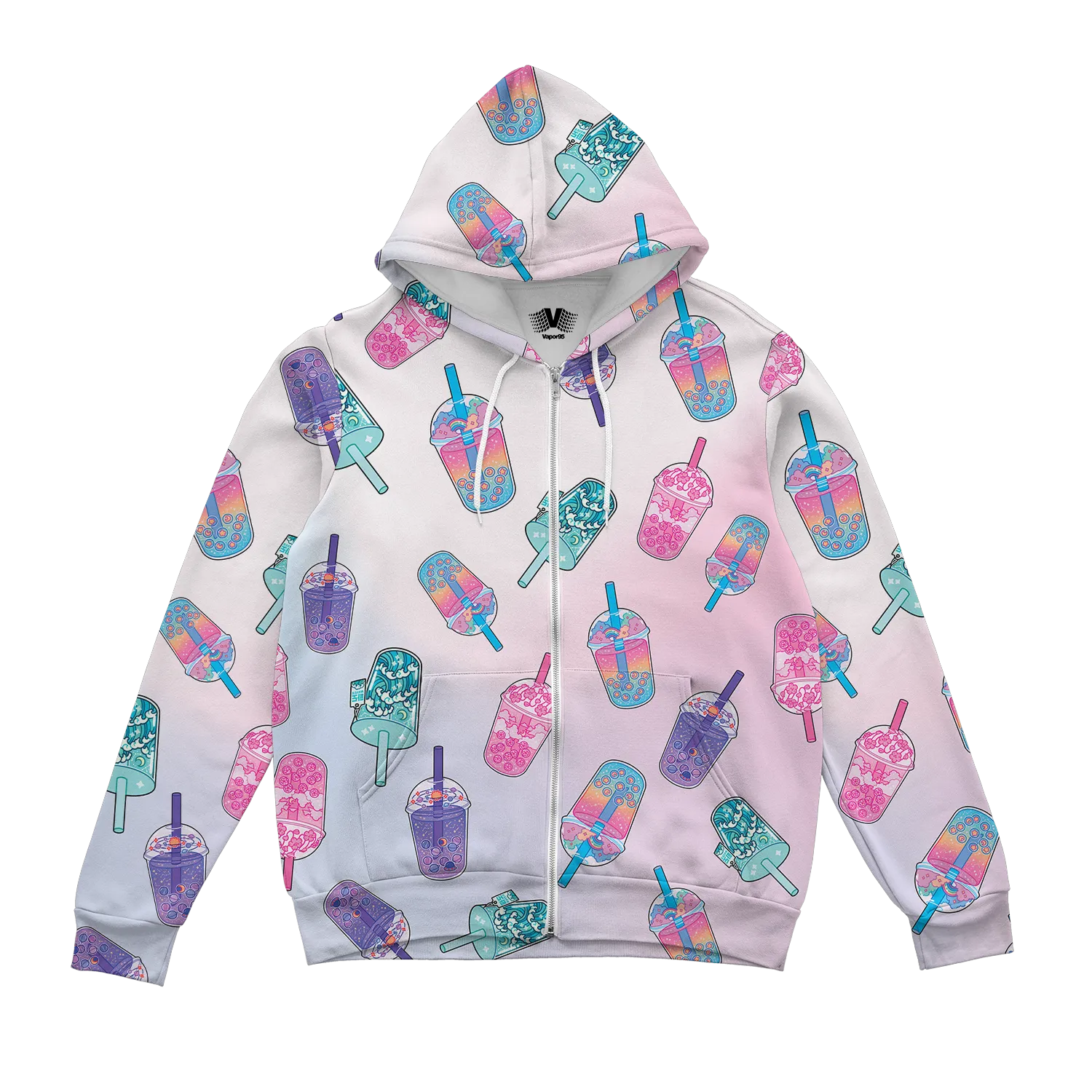 Boba Tea Zip Up Hoodie