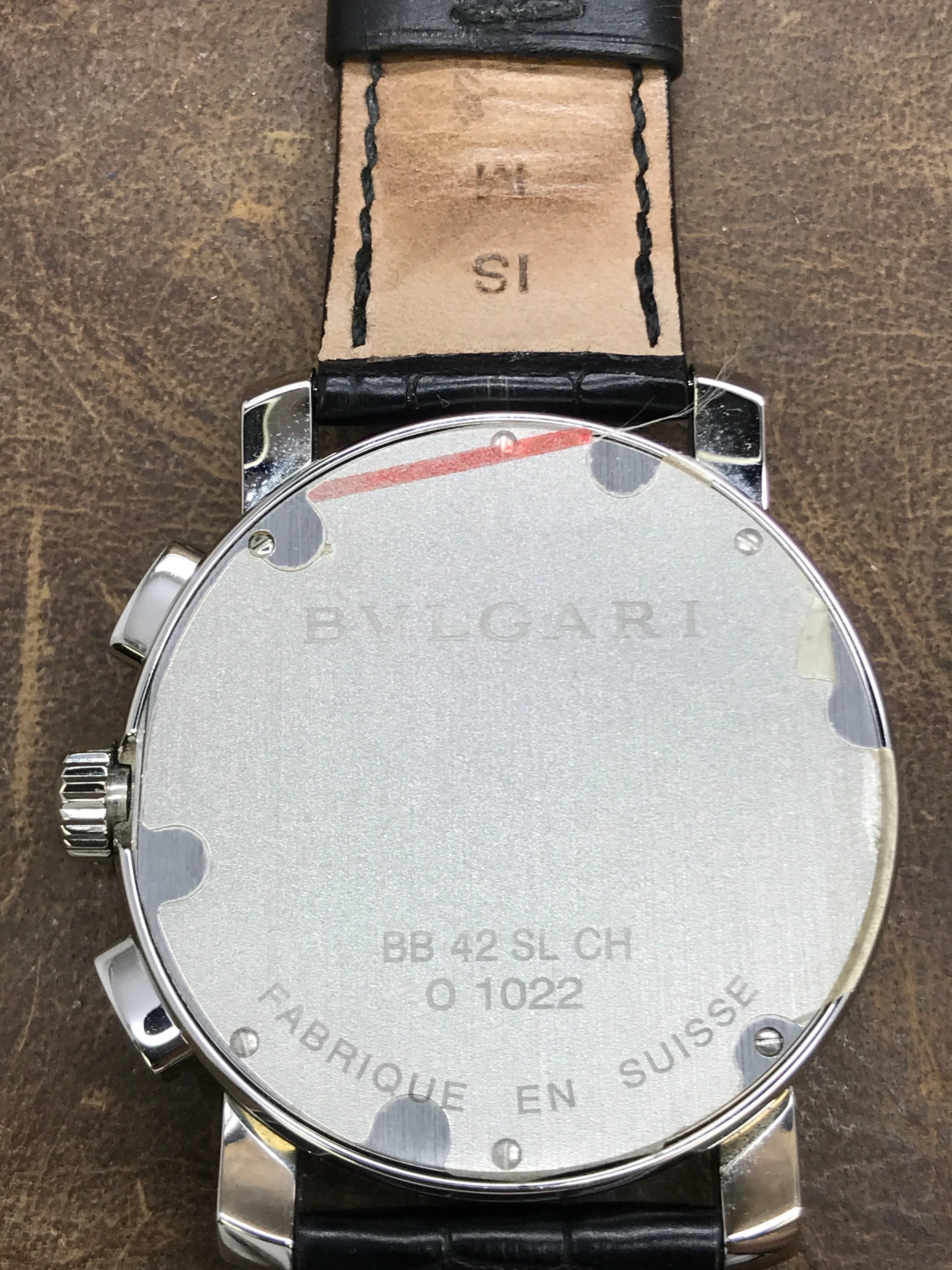 BVLGARI Chronograph BB42SLCH Black Dial Automatic Men's Watch