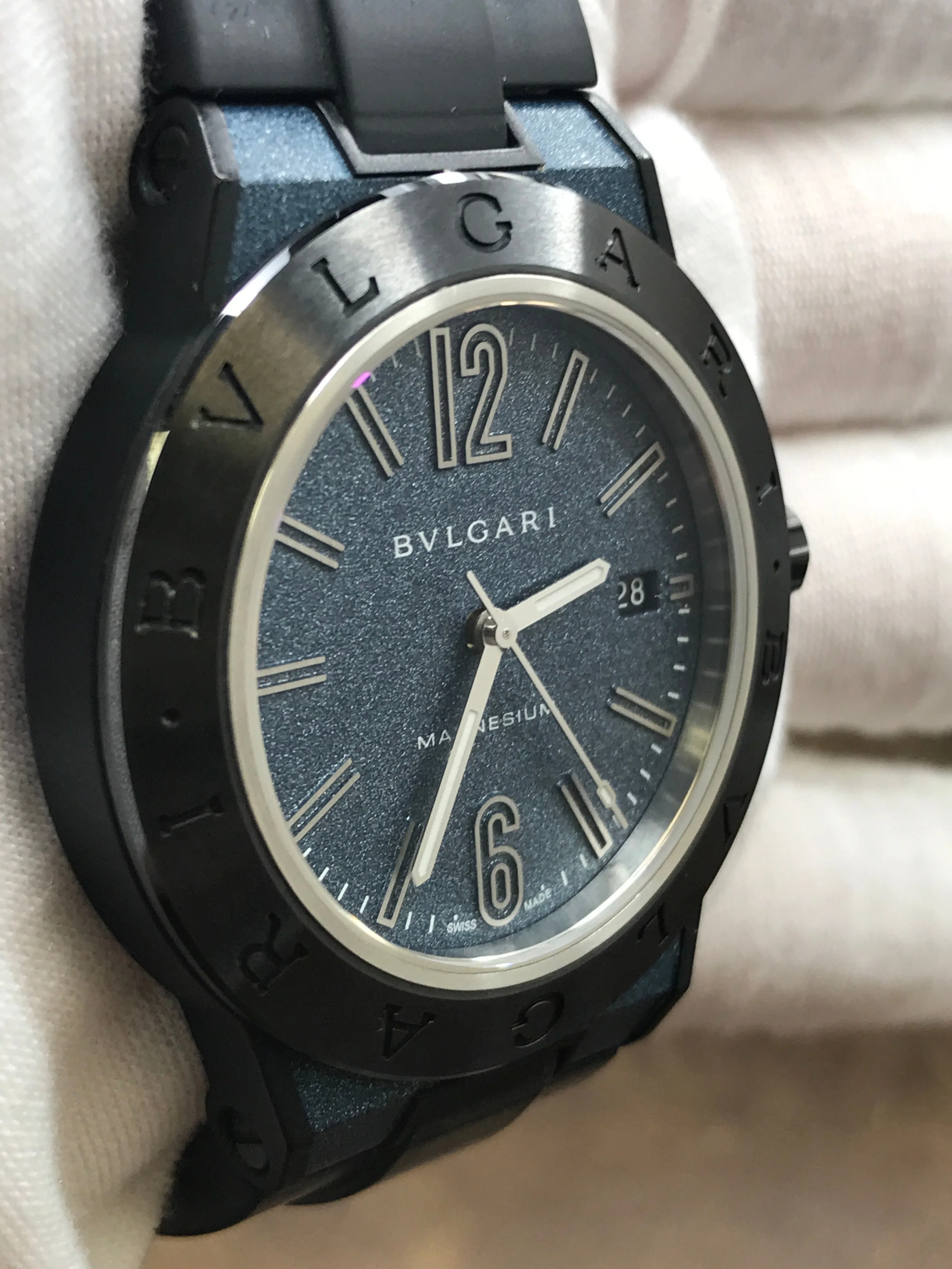 BVLGARI Diagono Magnesium DG41SMC 102364 Blue Dial Automatic Men's Watch