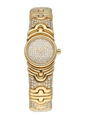 Bvlgari Parentsi  BJ01 Yellow Gold Diamond Ladies Watch