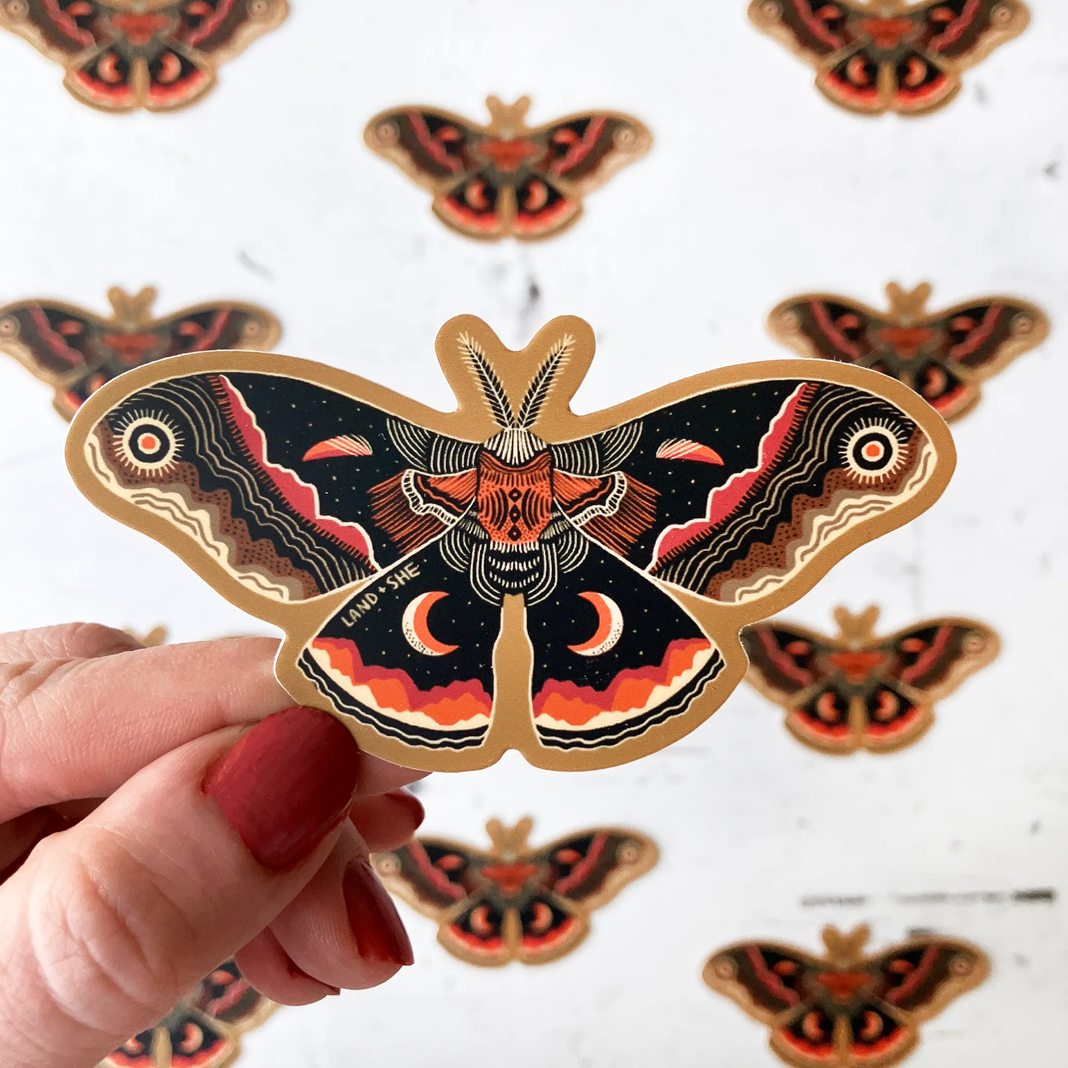 Cecropia Moth Sticker