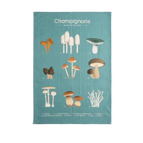 Coucke Balade en Sous Bois Mushroom Tea Towel