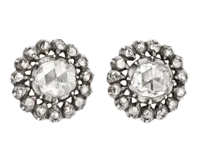 Edwardian Rose-Cut Diamond Earrings