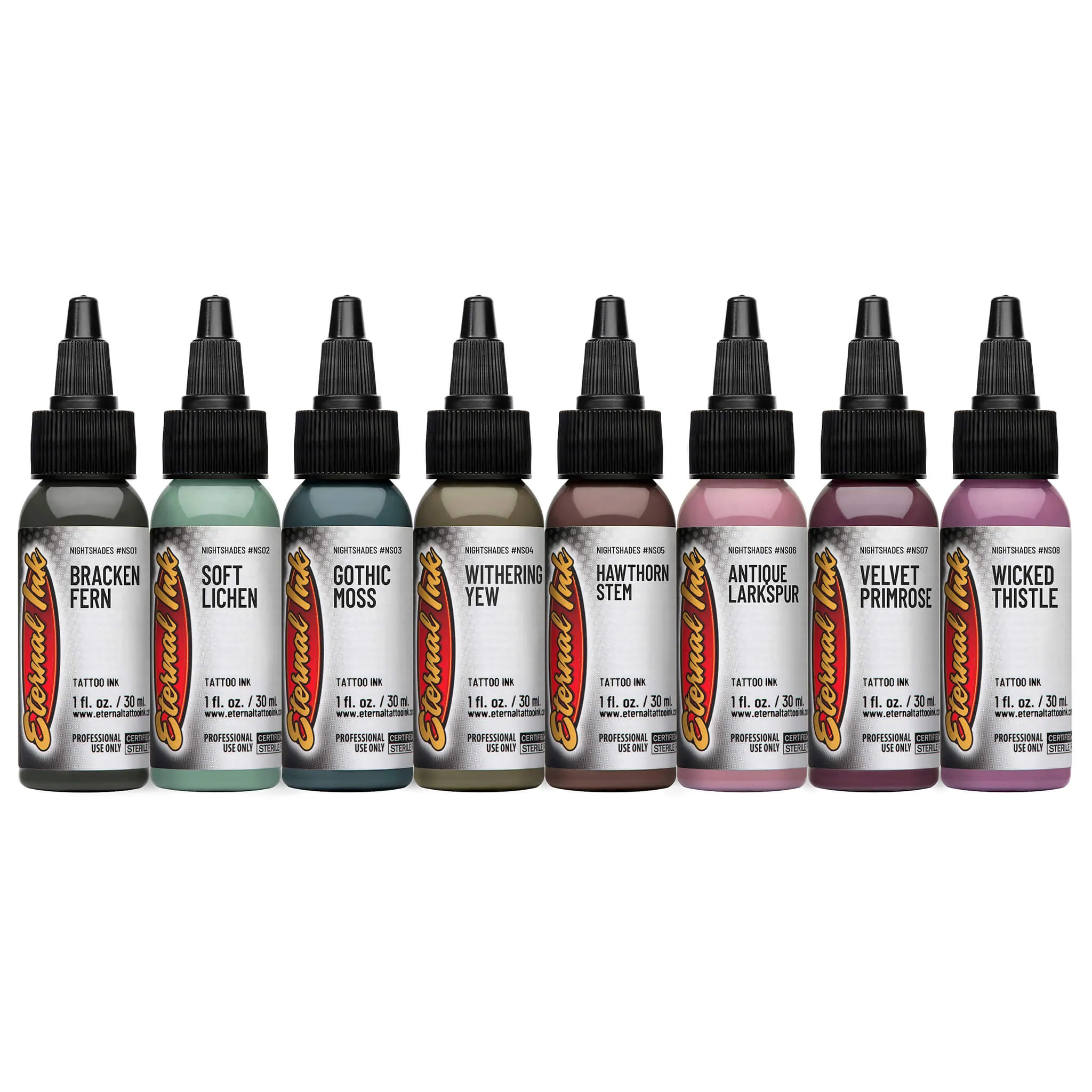 Eternal Ink - Gia Rose Nightshades - 8 Color Boxed Set 1 oz