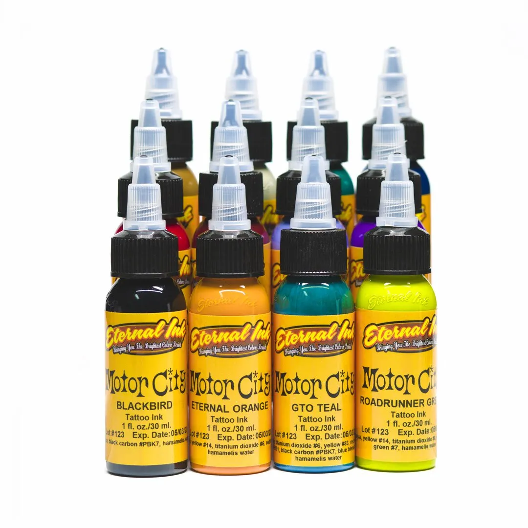 Eternal Ink - Motor City Tattoo Ink Set of 12 Inks