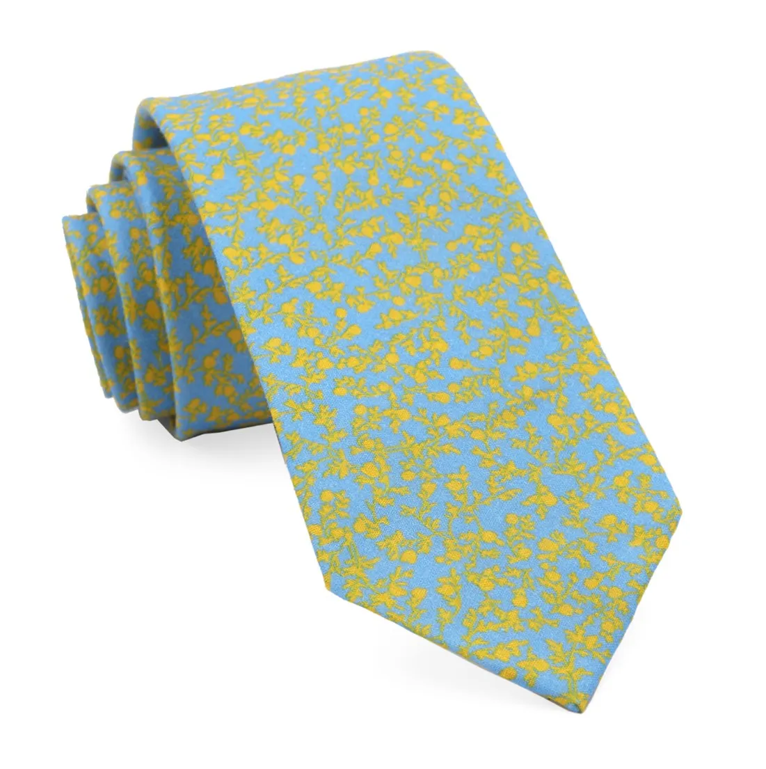 Floral Webb Light Blue Tie