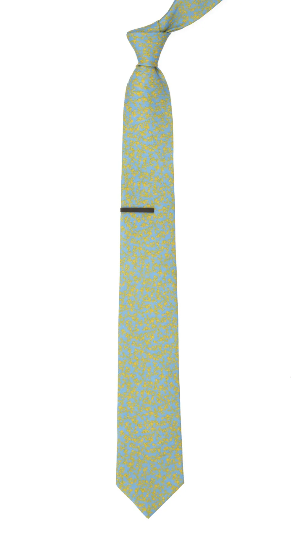 Floral Webb Light Blue Tie