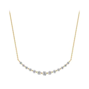 Forevermark Classic Single Prong Graduated Diamond Smile Necklace