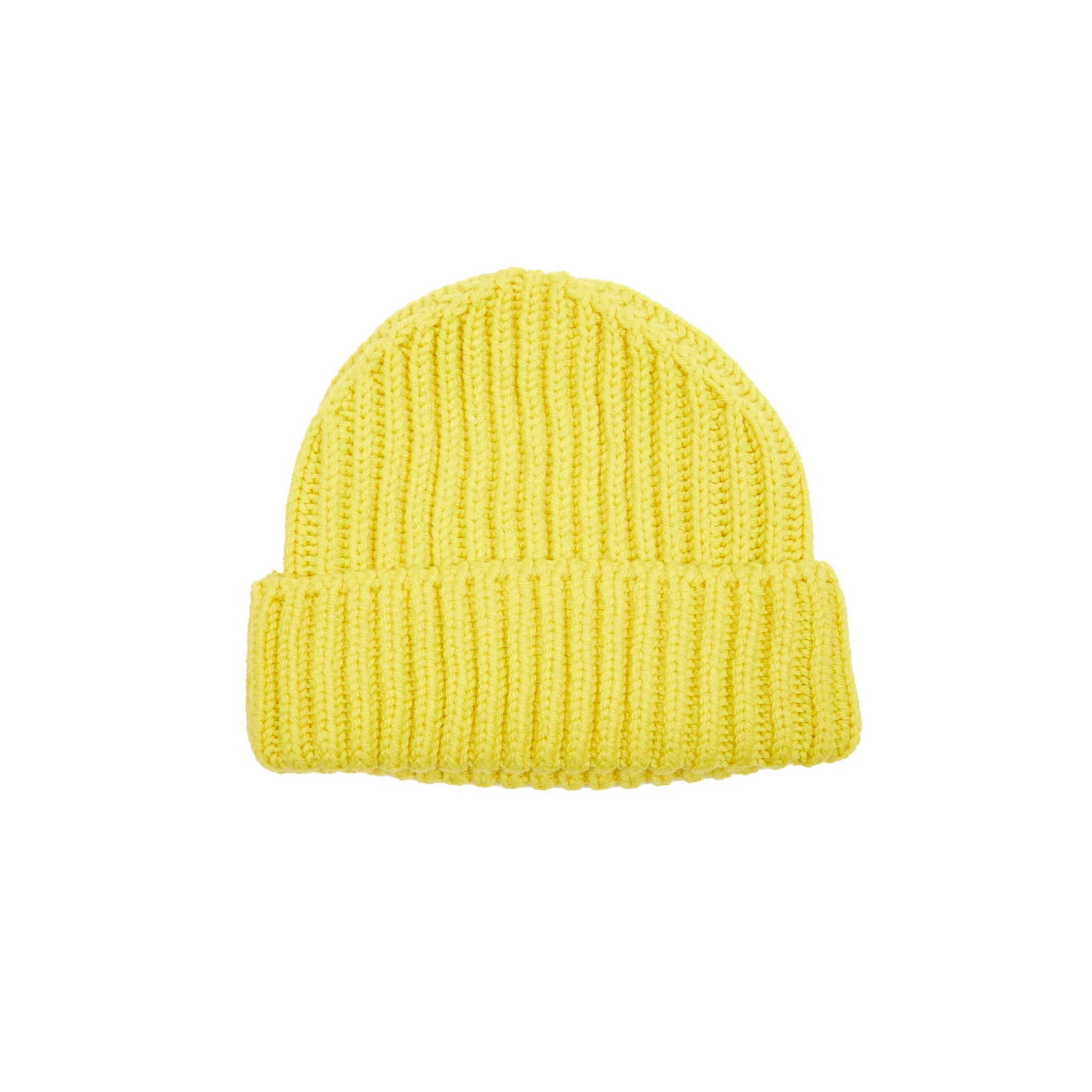 GRP Merino Chunky Knit Beanie in Yellow