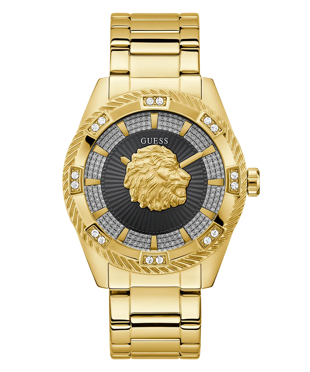 GUESS Mens Gold Tone Analog Watch