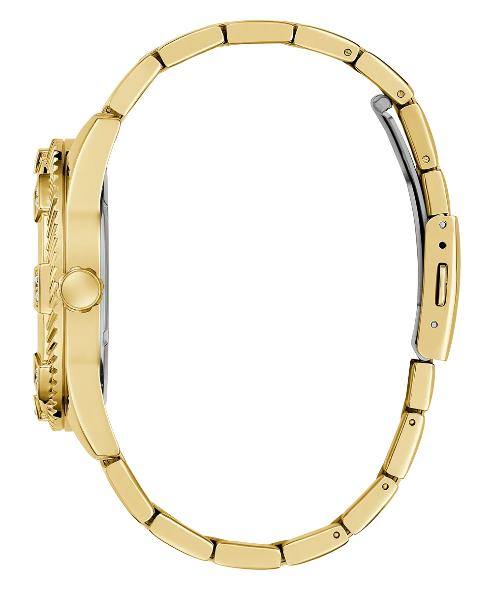 GUESS Mens Gold Tone Analog Watch