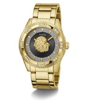 GUESS Mens Gold Tone Analog Watch