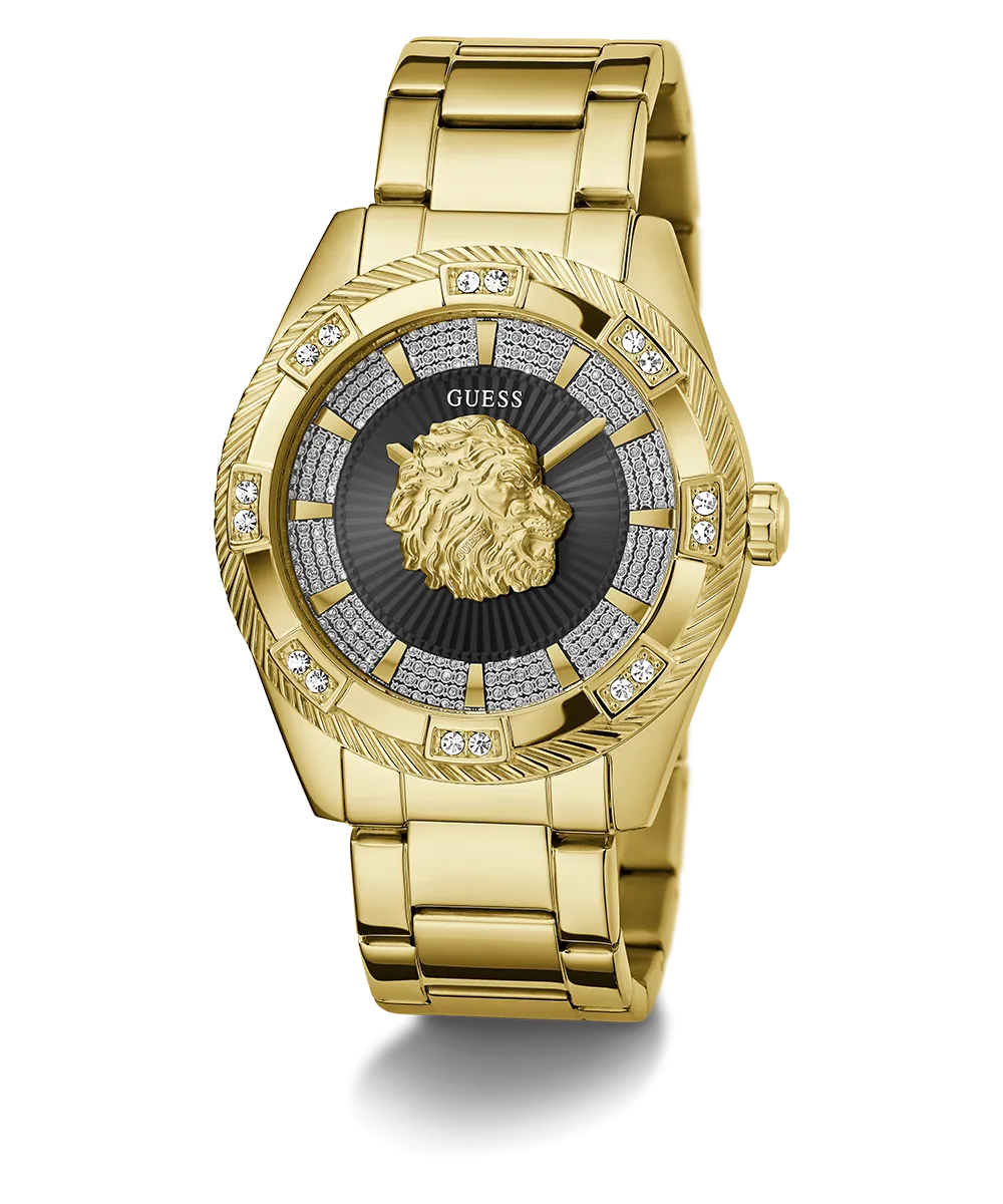 GUESS Mens Gold Tone Analog Watch