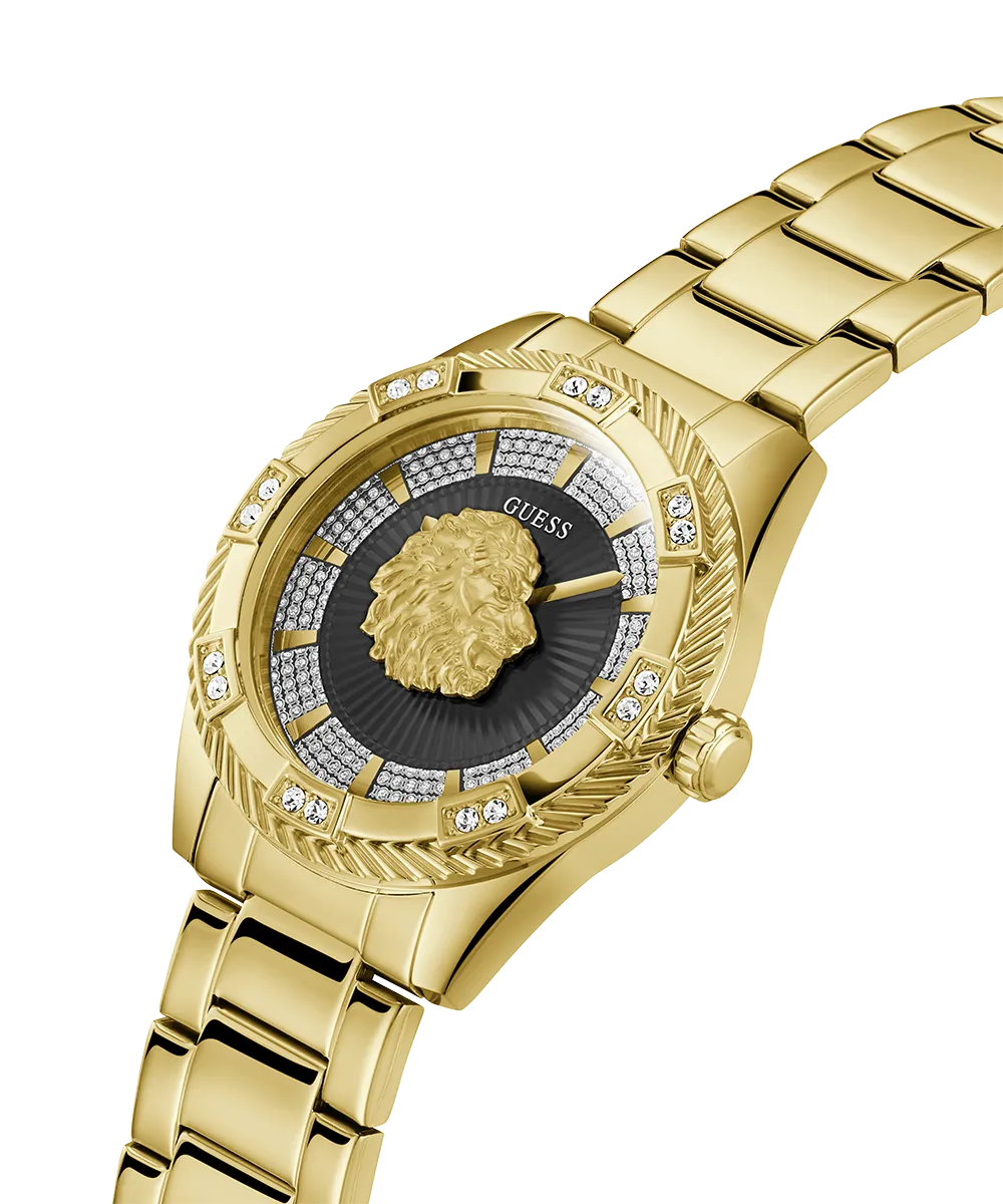 GUESS Mens Gold Tone Analog Watch