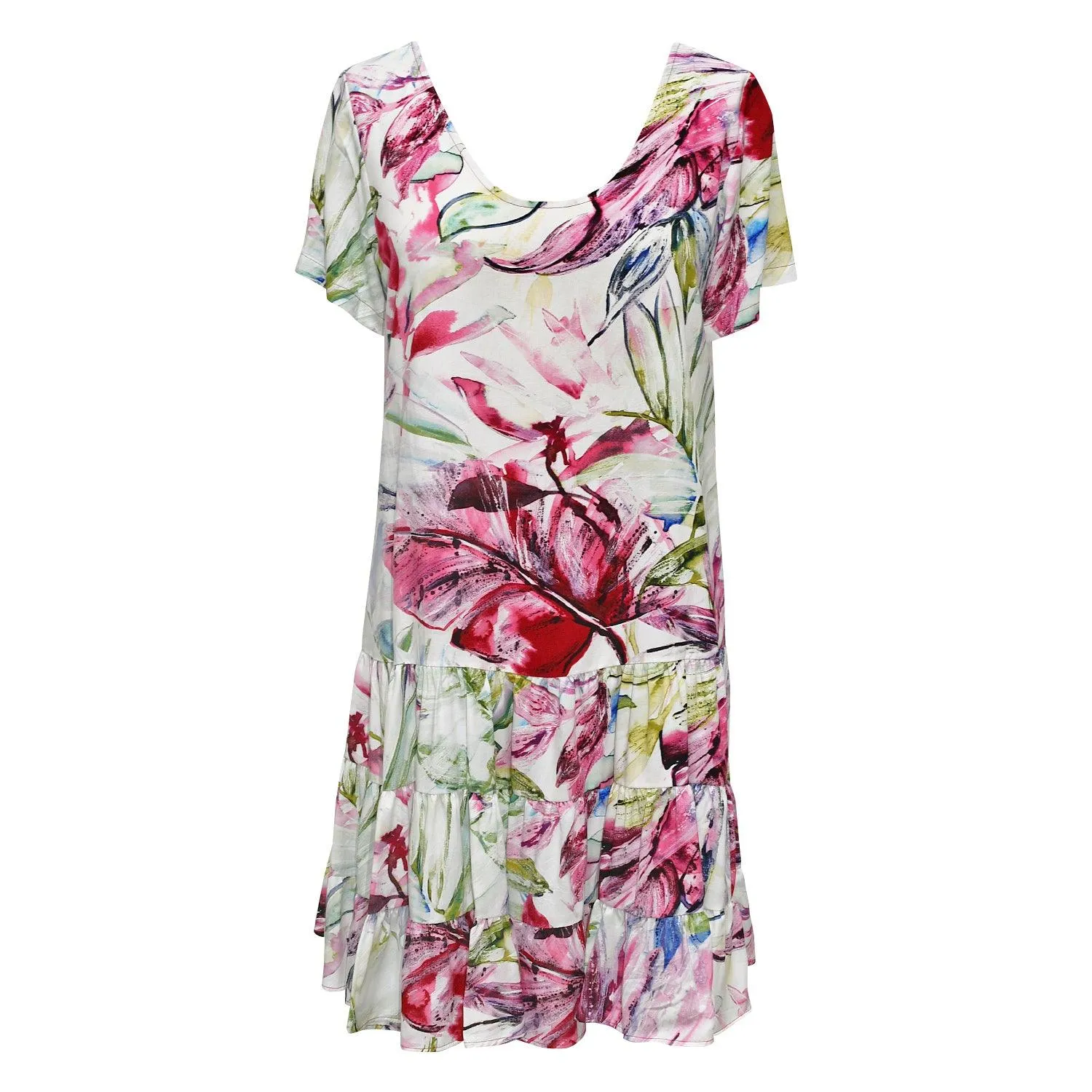 Hattie Dress - 'Akala (Pink) Wind Palm