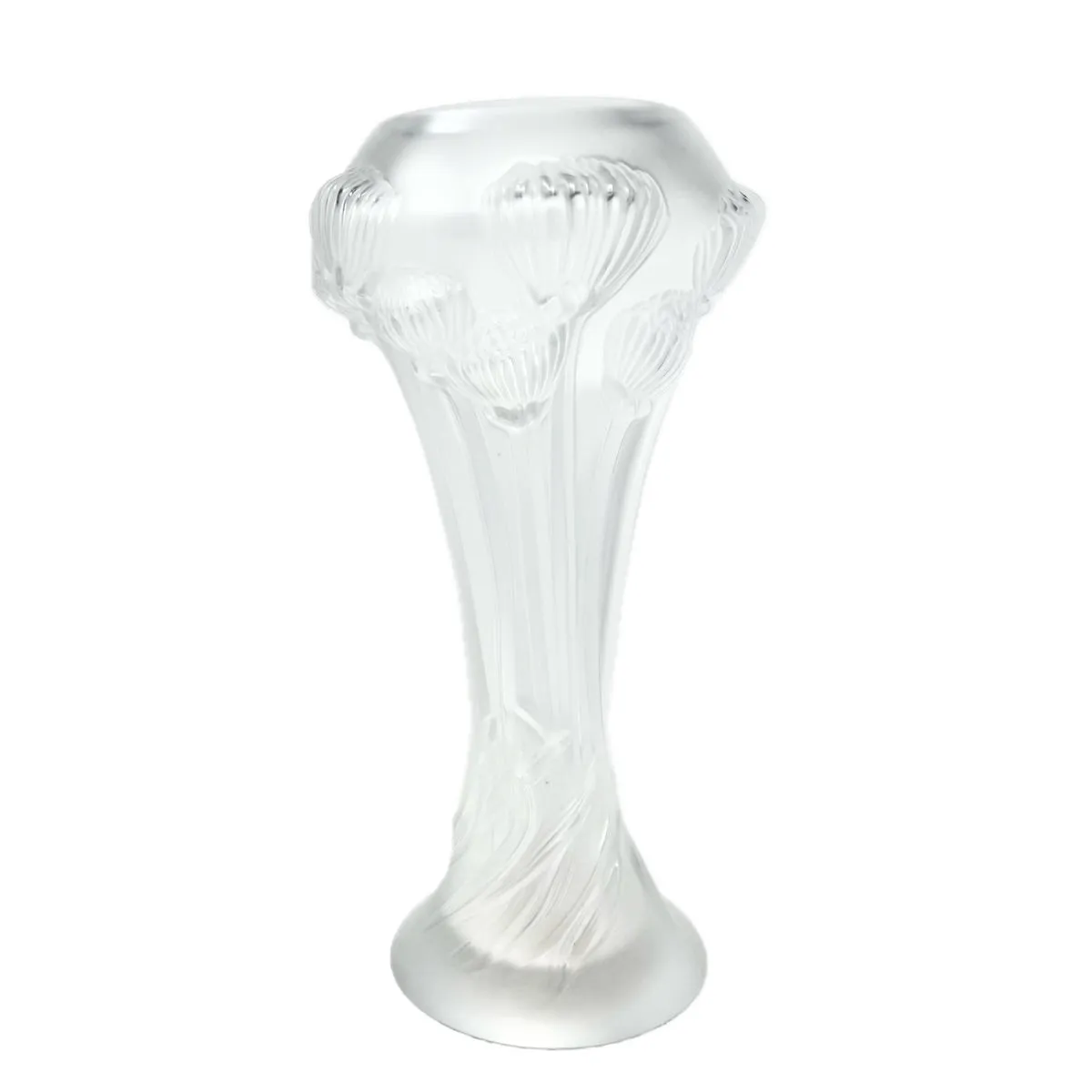 Lalique Button Rose Vase