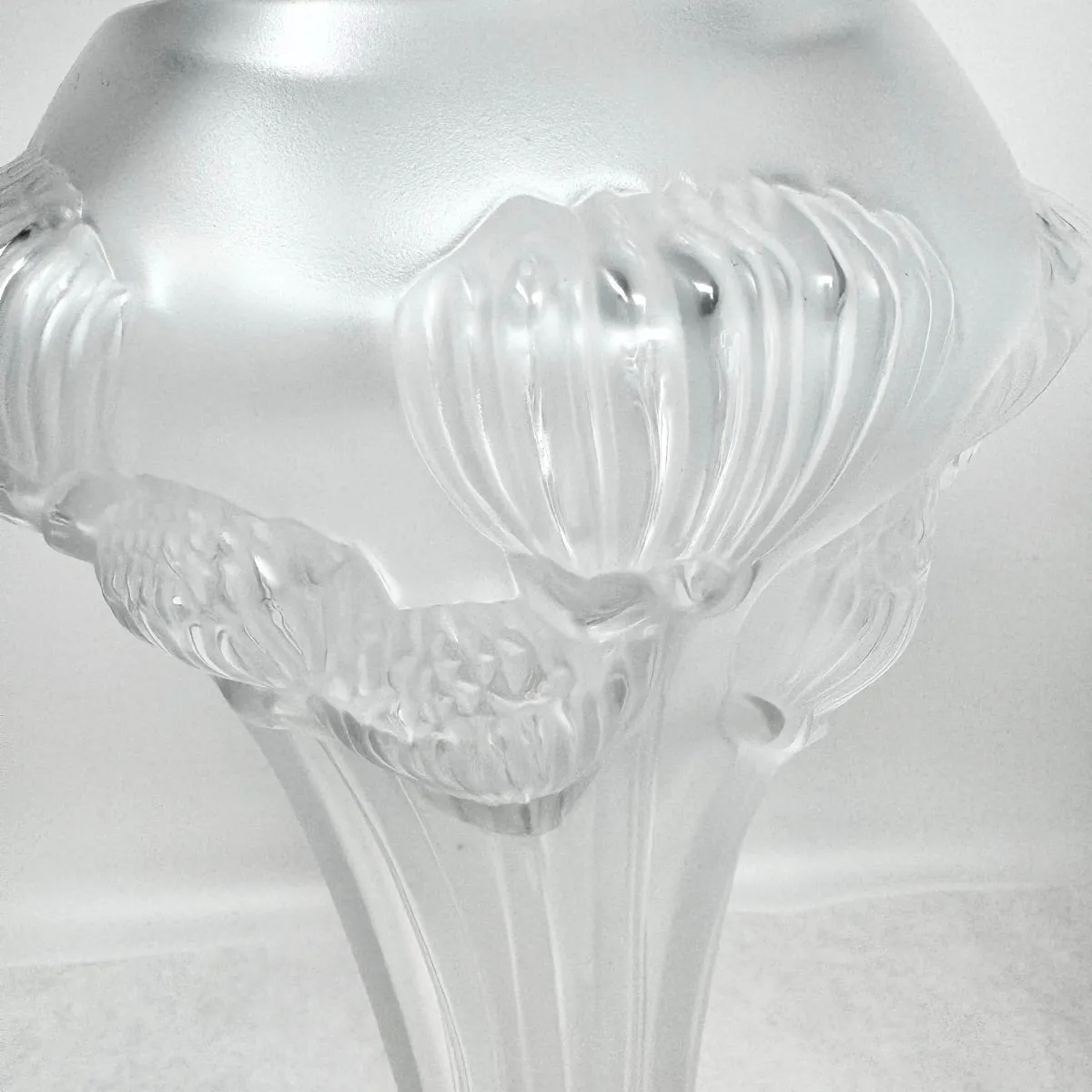 Lalique Button Rose Vase