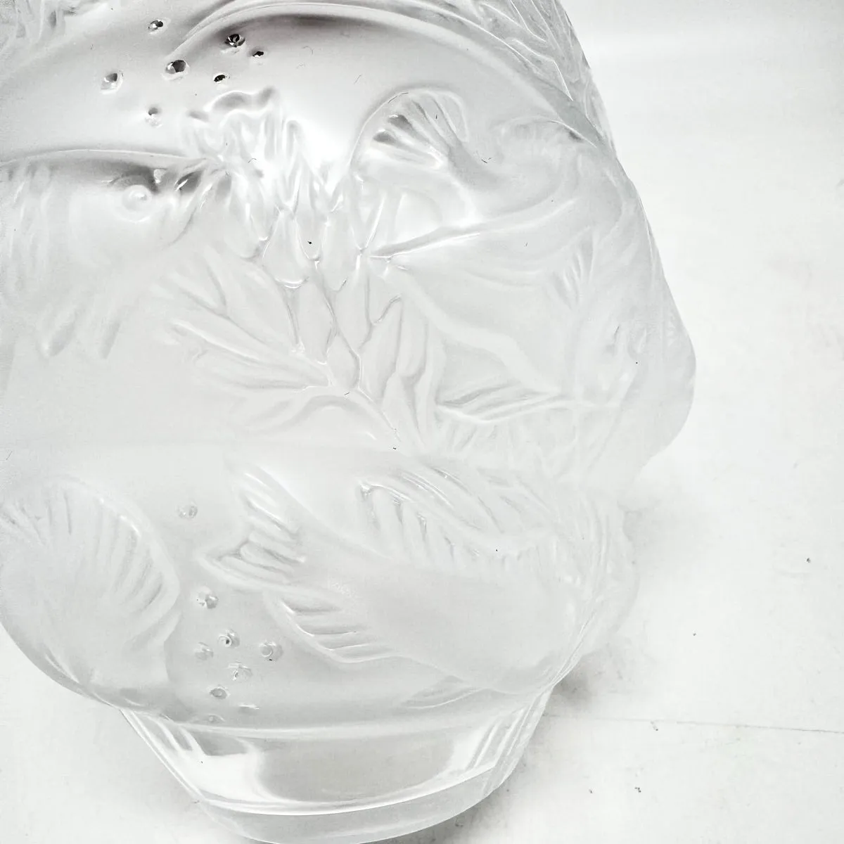 Lalique Fish and Coral Vase