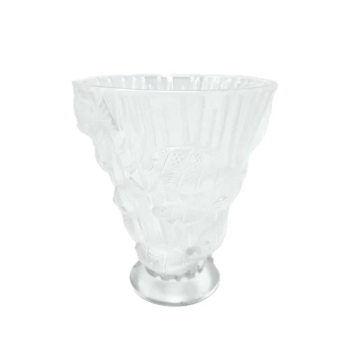 Lalique Vase with School of Fish