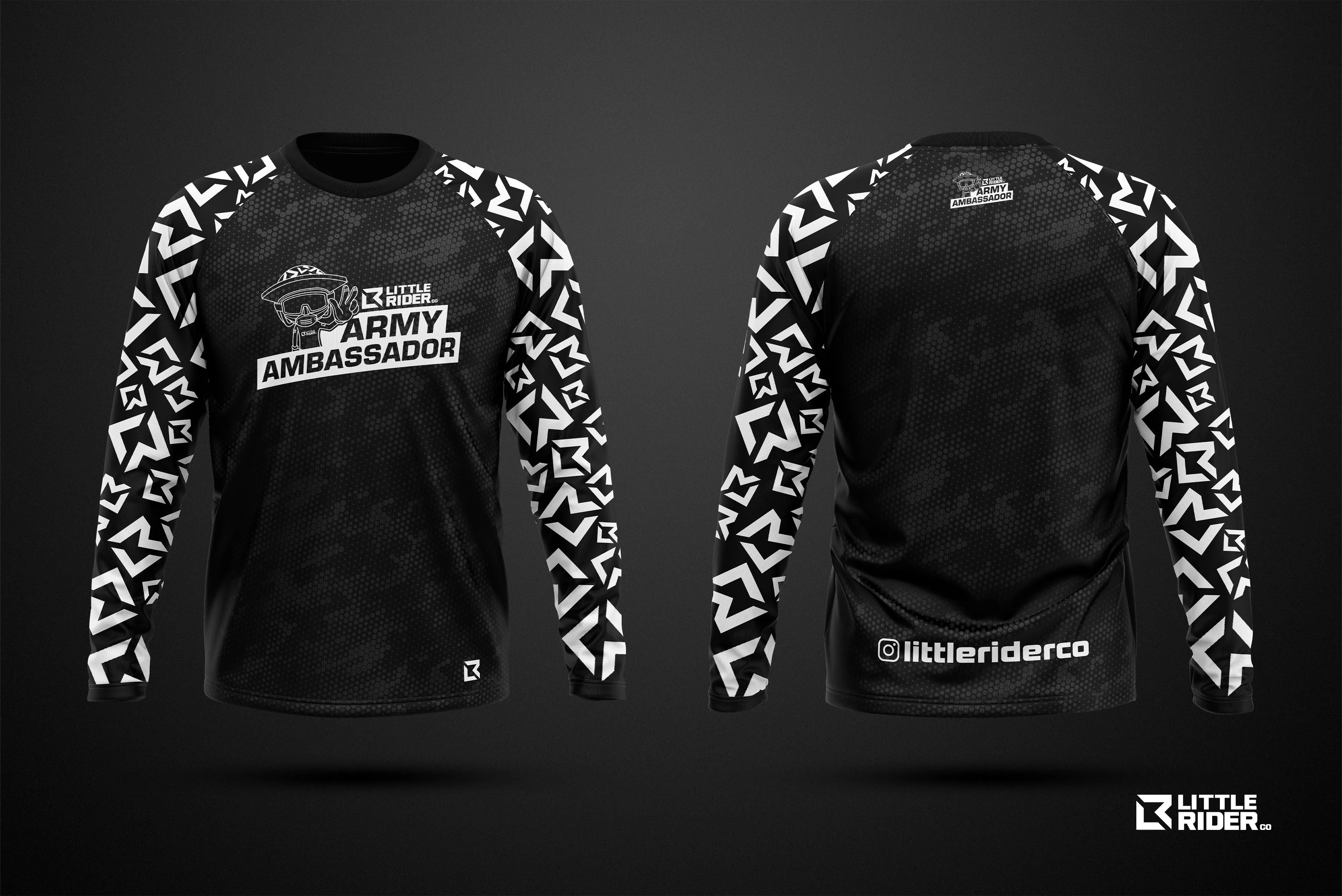 Little Rider Co 'Black/White' Jersey - Army Ambassador Series