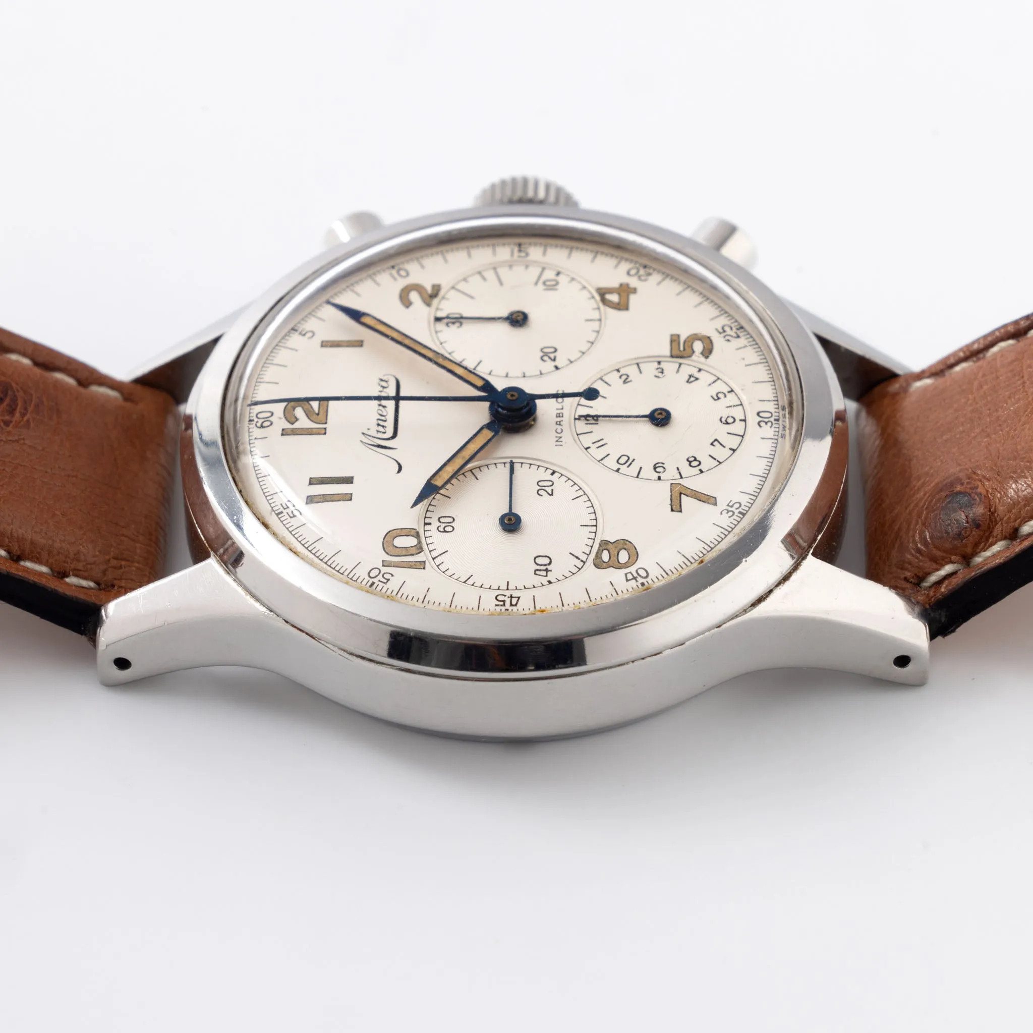 Minerva Steel Chronograph Ref VD712