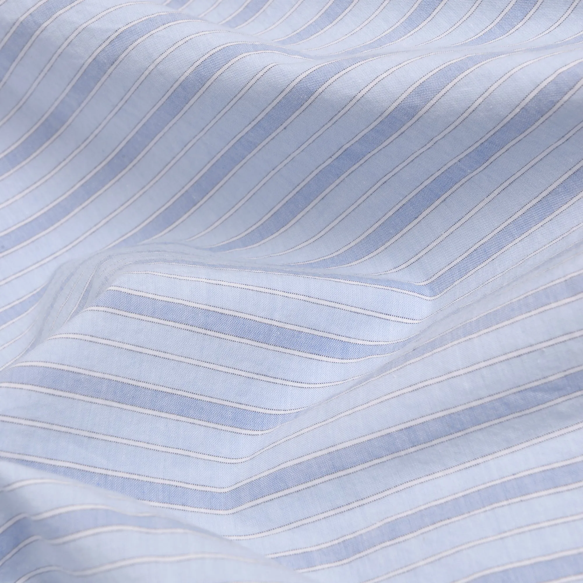 Pale Blue Favourite Shirt Stripe Cotton Fitted Sheet