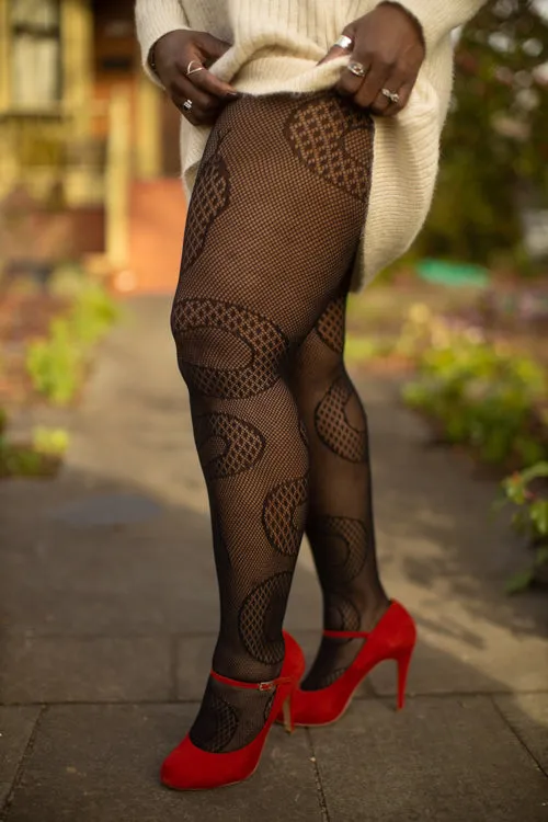 Plus Size Snake Net Tights