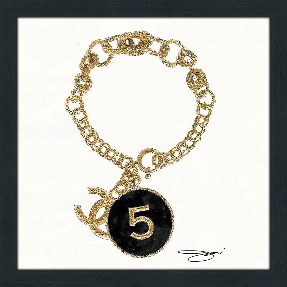 " No.5 Neckless " by BY Jodi Framed Print Under Glass