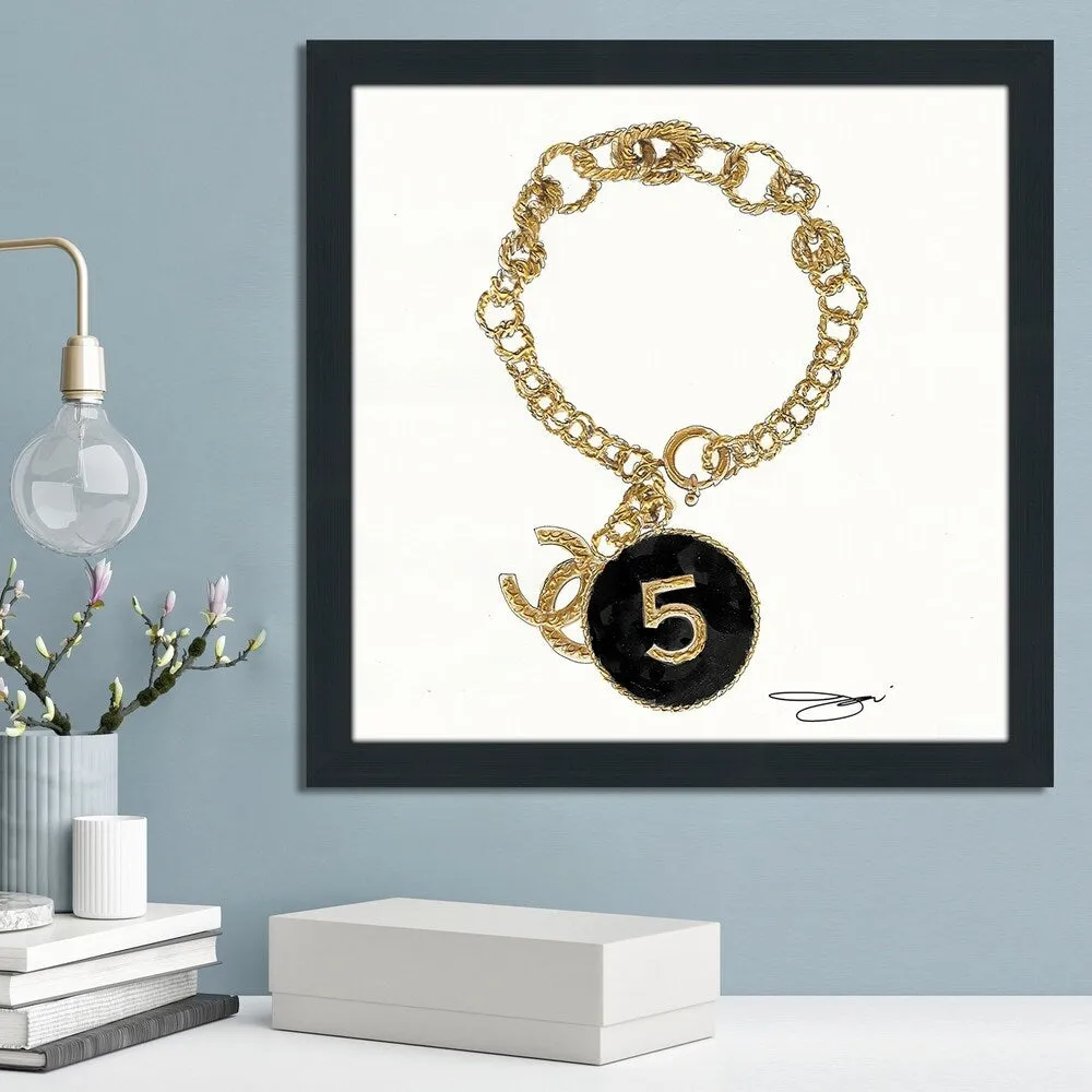 " No.5 Neckless " by BY Jodi Framed Print Under Glass