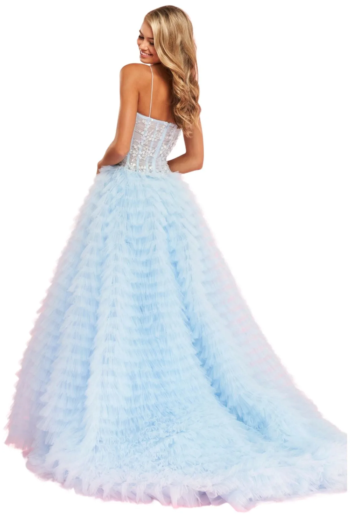 SHERI HILL Magnolia Gown 54189 (Blue) - RRP $1,500