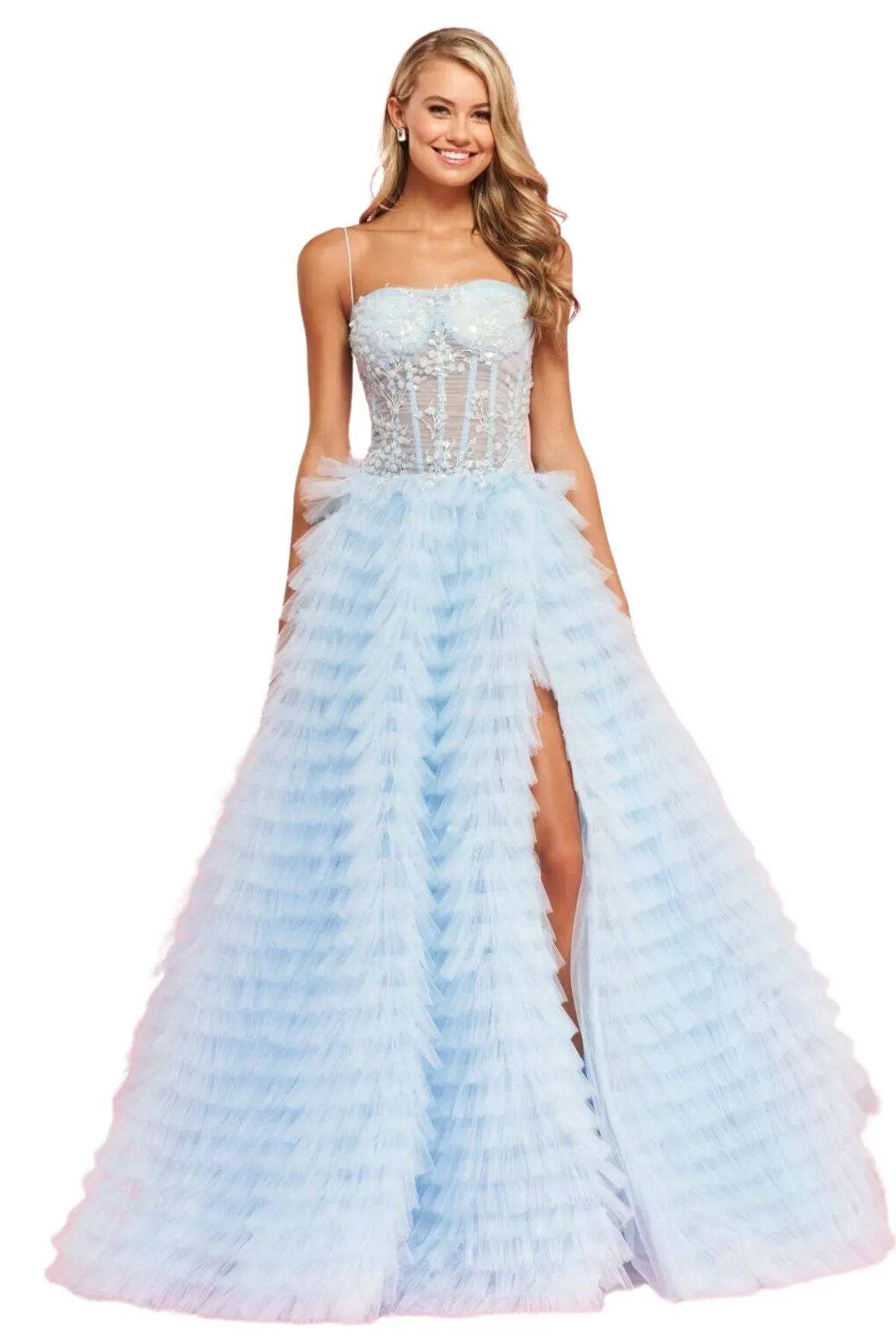 SHERI HILL Magnolia Gown 54189 (Blue) - RRP $1,500