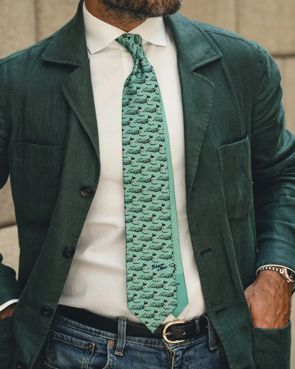 START | 24 Hours of Le Mans - Silk Tie - Green