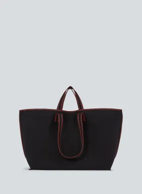 Tote canvas | navy / oil bordeaux