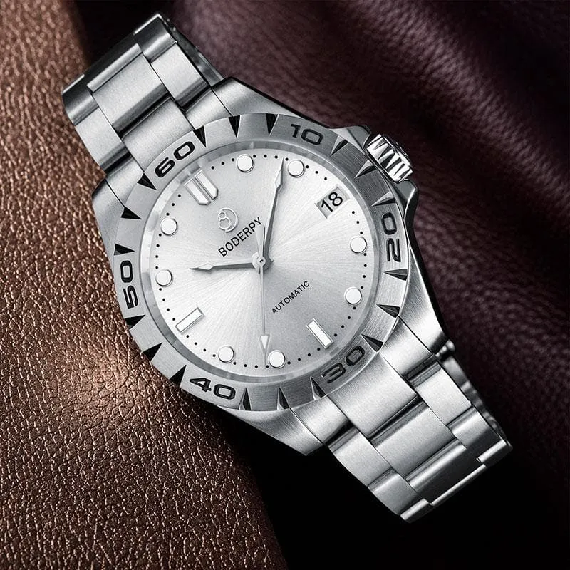 URBAN DATE(STEEL)- 3-Hand Hi-beat(28,800 bph) with 72 Hrs Power-reserve Automatic Watch