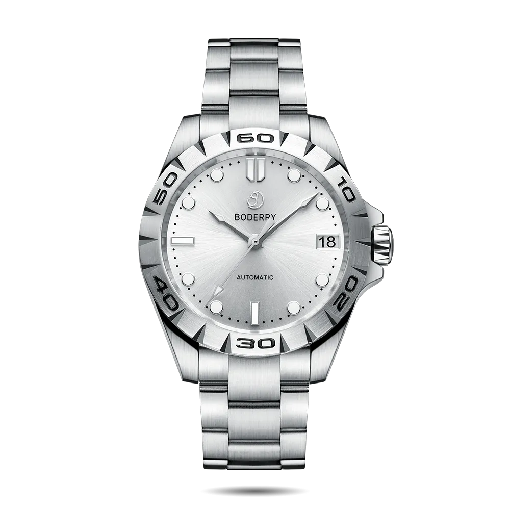 URBAN DATE(STEEL)- 3-Hand Hi-beat(28,800 bph) with 72 Hrs Power-reserve Automatic Watch