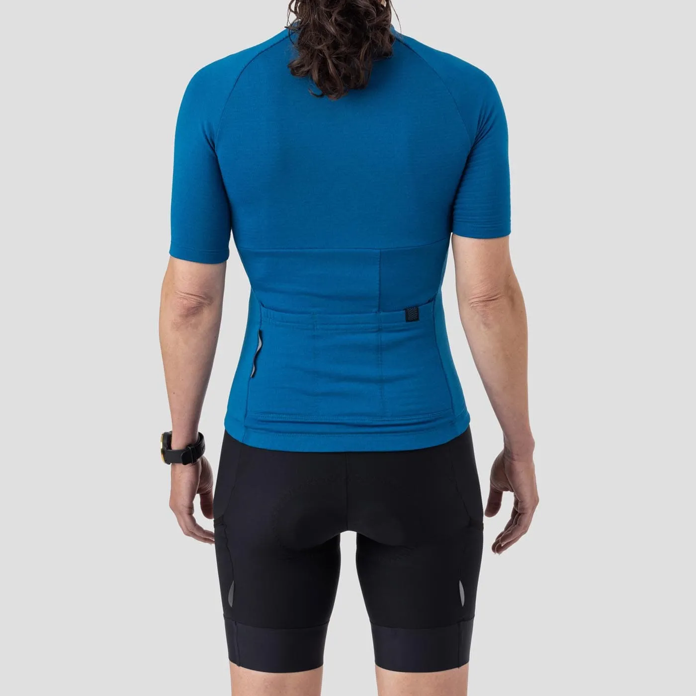 Women's Micro Grid Jersey - Azure