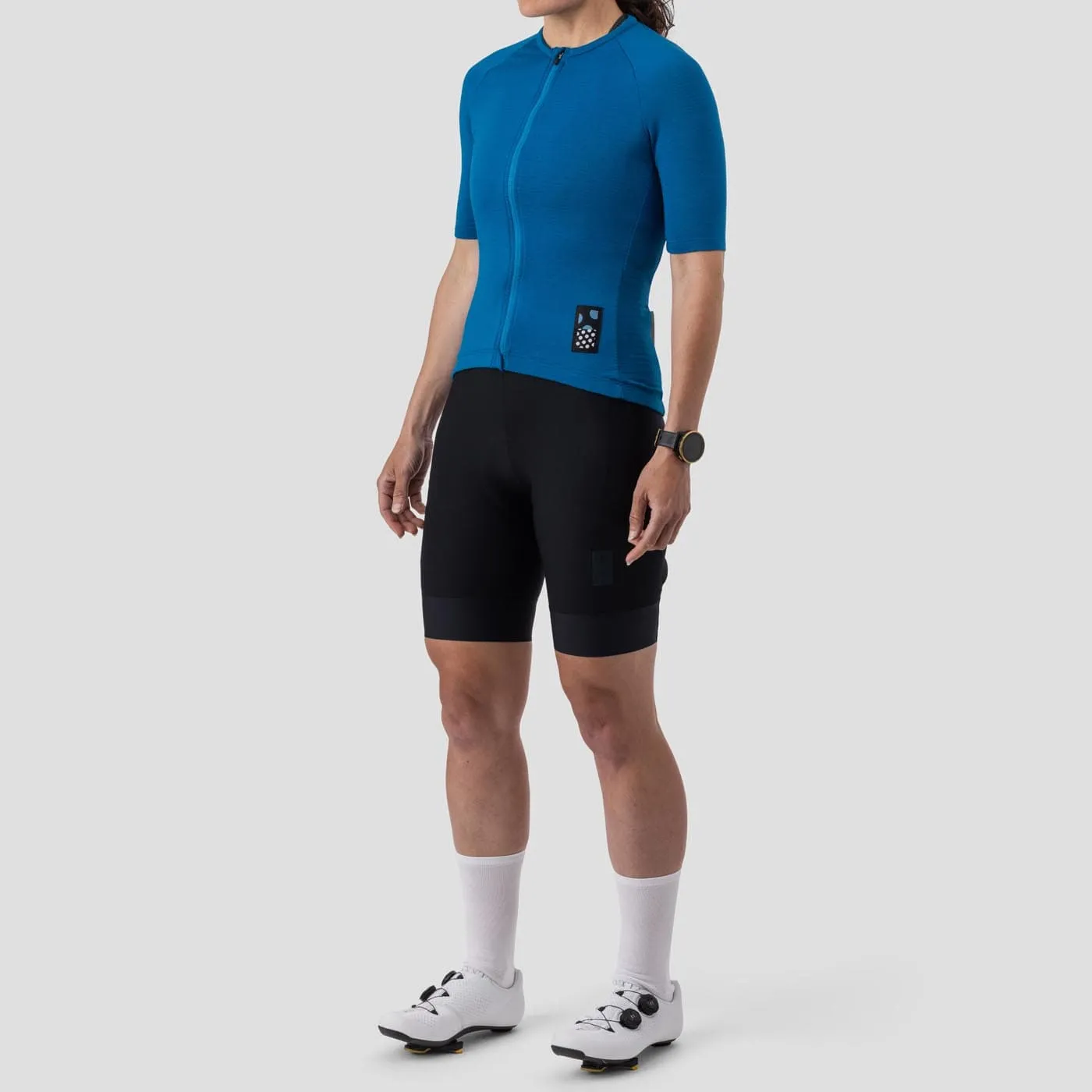 Women's Micro Grid Jersey - Azure