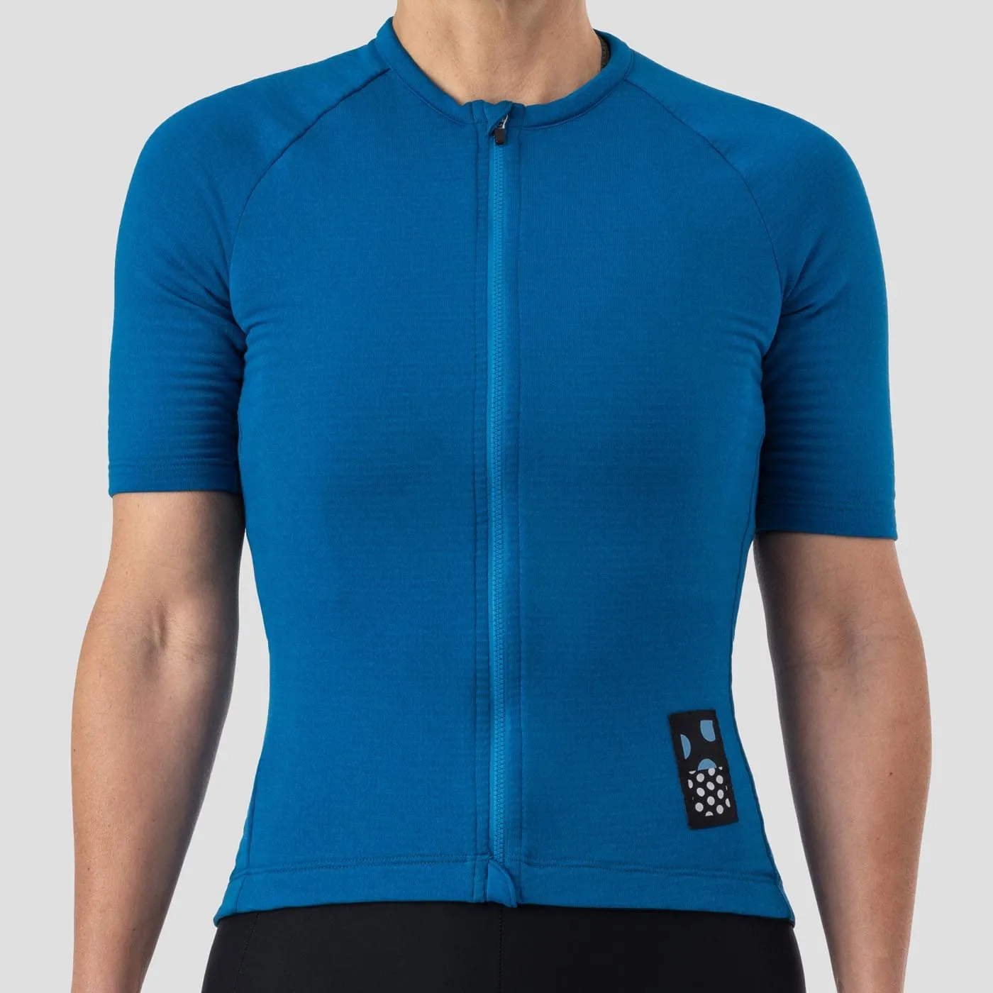 Women's Micro Grid Jersey - Azure