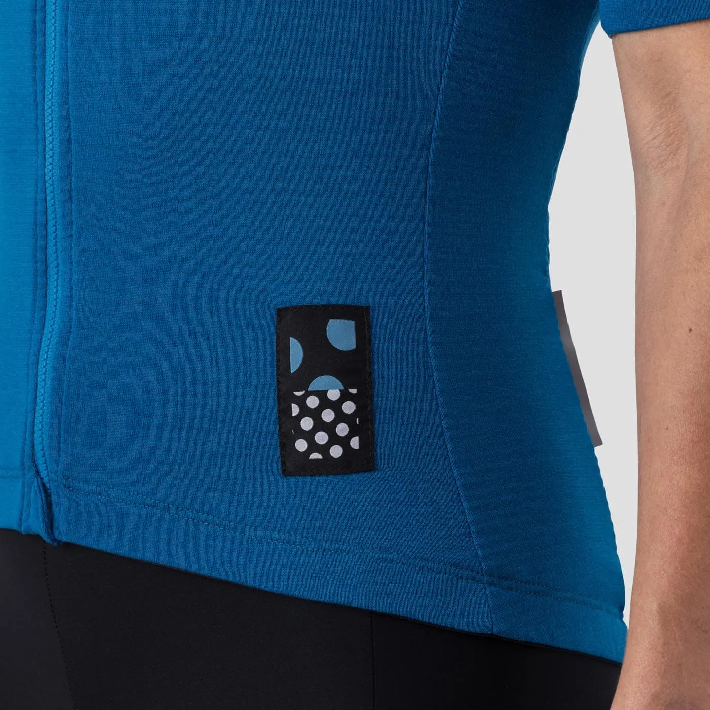 Women's Micro Grid Jersey - Azure